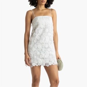 Zimmermann White Strapless Lace Mini Dress